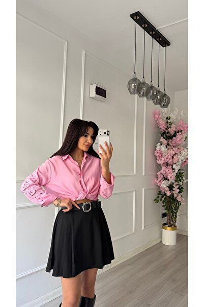 Daves Belted Short Skirt Black