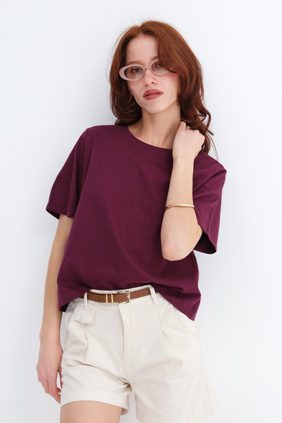 Addax Основна тениска с кръгла яка P1002-e8