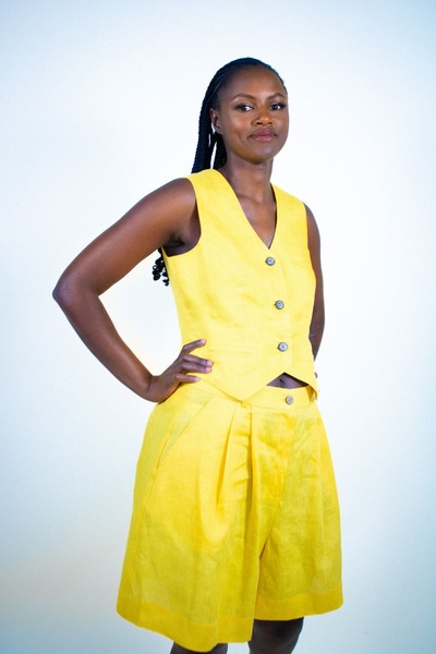 Concept Nature Pants Vera Linen Yellow