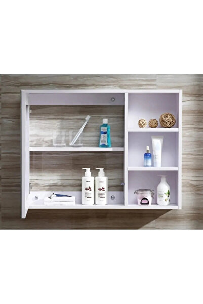 Taç-Dek Bas aç kapaklı Banyo Dolabı Aynalı Üst Modülü.