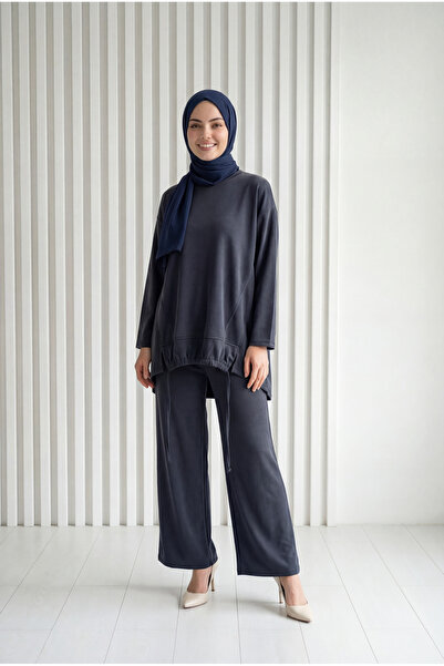 MİHRA STORE Σετ Πικέ με Παντελόνι με Έξι Κορδόνια Aygün-NL569.1 Ανθρακί