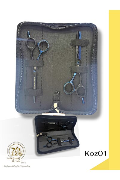 126 Professionel Barber Series Koz01 Profesyonel Saç Sakal Kesim Makası Ve Ar...