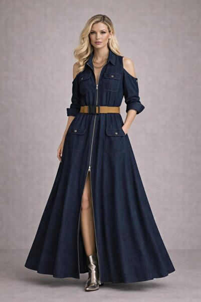 ALYEL NAKER فستان سهرة بتصميم خاص من يونيتي ستايل ماكسي بوي