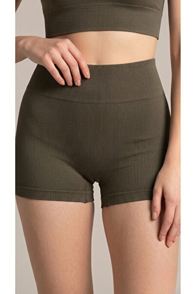 Formeasy talie înaltă material reiat Pantaloni scurti sport flexibili 9004 - ...