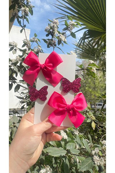 Toka Perisi Clara Fuşya Klips toka seti( 5/3 cm metal toka)