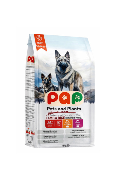 Yavru Köpek Maması 15 KG Kuzu Etli %33 Protein Büyük Irk Yüksek Enerji