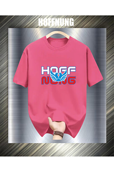 HOFFNUNG Unisex Short Sleeve Round Neck 2Pigeons Printed Solid Color Tshirt