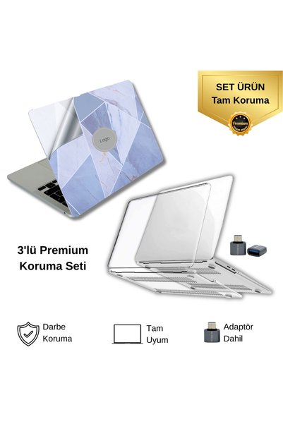 Mcstorey Macbook Pro M1-m2 Case 13inch Sticker Paste Compatible With A2338 Protective Laptop Covering Marble14