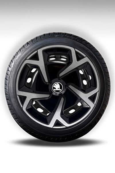 FRWY Skoda Araçlar İçin Universal 15" inç 4 Adet 1 Takım Jant Kapağı (Fabia O...