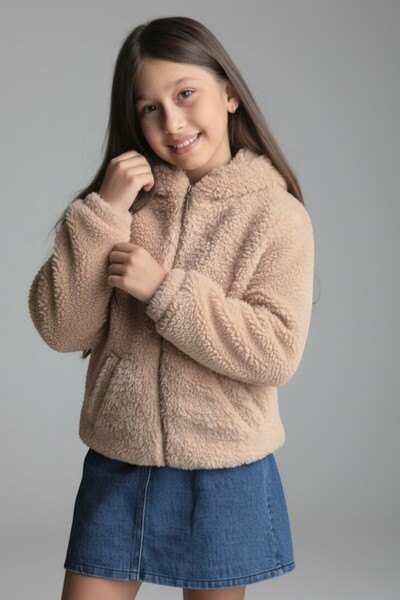 QUB CLUB Унисекс детско плюшено палто с подплата от плюш