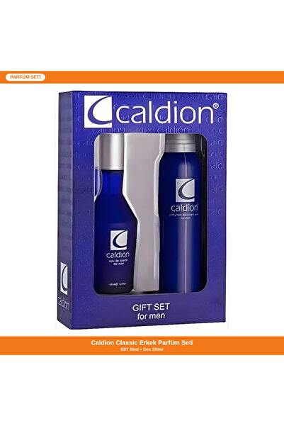 Caffe Borbone Erkek Hediye Parfüm Seti Caldion Classic EDT 50ml+Deo 150ml Uzu...