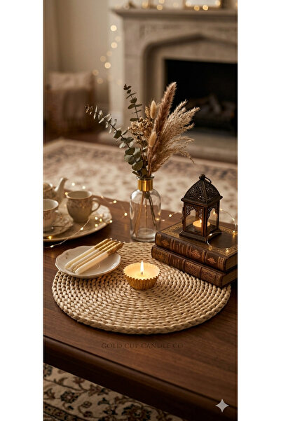 mayaluxe Gold Cap tea light Mum (2 Saat Yanma Garentili )