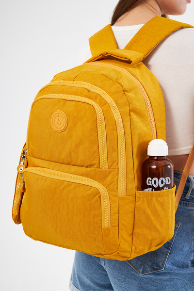 MUBO Unisex Crinkle Waterproof Fabric Large Size Multi-Compartment School And...