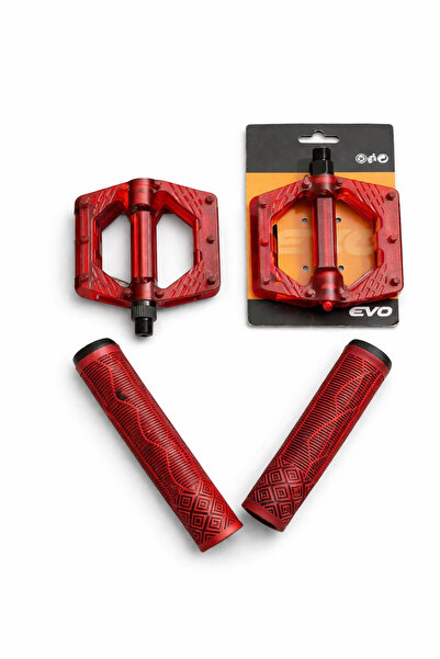 Evo Bisiklet Çivili Platform Pedal ve 17 Cm Bisiklet Direksiyon Çok Renkli El...