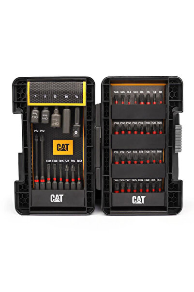 Cat DA01902 45 Parça Manganez Fosfat Alaşımlı Vidalama Uç Seti
