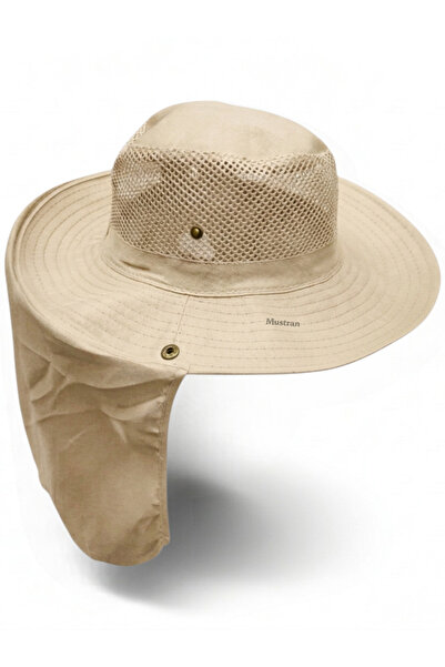 Mustran Summer Sun Hat Uv Protection Mesh Safari Outdoor Fishing Hat with Nec...
