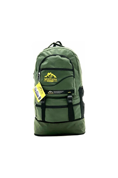 MONTANA 65 Liter Large Size Waterproof Gusseted Unisex Khaki Travel Mountaine...