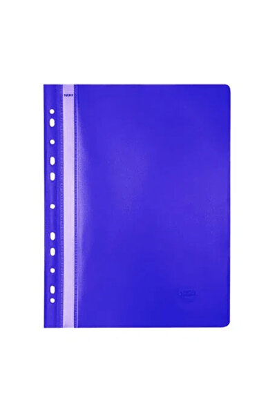 Noki A4 blue plastic folder with rail and multi-perforations 25/set