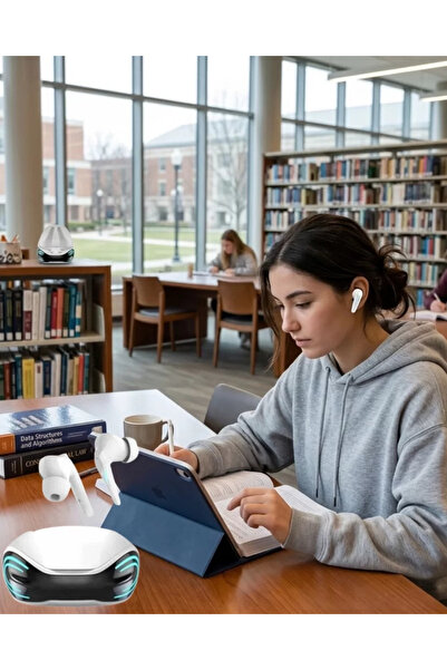 Kanonik Education سماعة بلوتوث مزدوجة الميكروفون متوافقة مع آيفون 11 وآيفون 1...