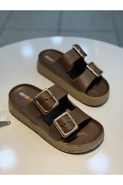Akınal Bella Comfortable Double Buckle Women's Slippers