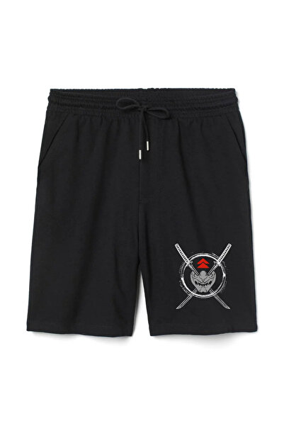 Tshirthane Ghost Of Tsushima Самурайська маска Чоловічі чорні шорти