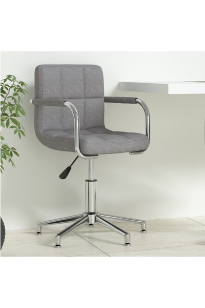 Concept Scaun de birou pivotant, gri deschis, material textil