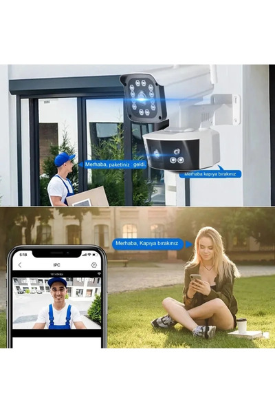 O-KAM 3032 6mp Wıfı Ptz Camera 3 Kameralı Geniş Açı