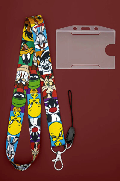 Apptakı Desenli Boyun İpi Boyun Askı İpi Boyun Askısı ve Kartlık LYN - ASS0084