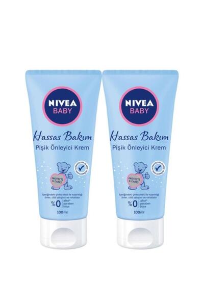 NIVEA Bebek Pişik Önleyici Krem 100ml, Kızarıklık ve Tahriş Azaltıcı, Alkolsü...
