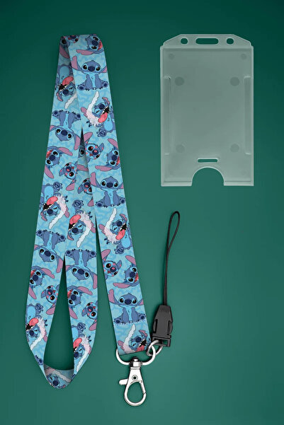 Apptakı Desenli Boyun İpi Boyun Askı İpi Boyun Askısı ve Kartlık - ASS0332-1