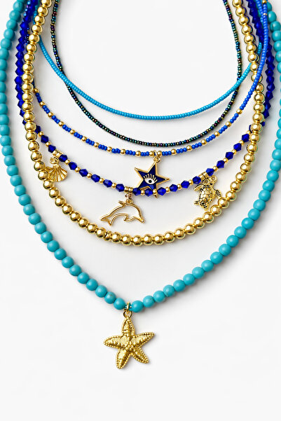 CHARMLUCKY RENKLİ BONCUK ÇOKLU KOLYE