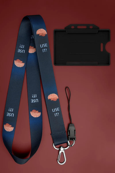 Apptakı Beynini Kullan Boyun İpi Boyun Askı İpi Boyun Askısı ve Kartlık - ASS...