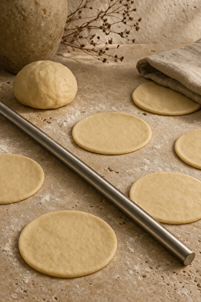 Anadolu Saray Profesyonel Paslanmaz Çelik Masterchef Hamur Açıcı Oklava - 80 ...