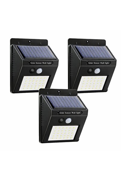 divendi-ro Set de 3 lămpi solare BRIGHT cu 30 LED-uri, senzor de mișcare și l...