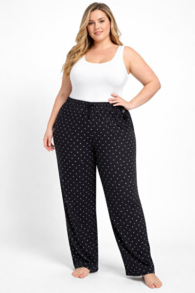 Lady Queen Πιτζάμα με λύκρα και βισκόζη μεγέθους Battal 6020