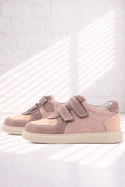 Rakerplus piele naturală Pantofi sport pentru fete cu velcro și ușor talpă