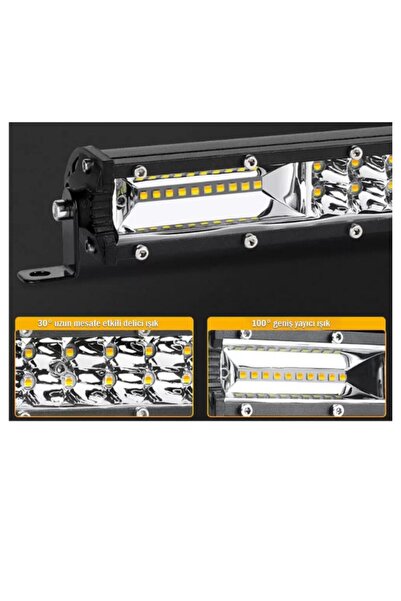 Viking E-Mark Onaylı 65 Cm Turuncu Beyaz Led Bar Offroad