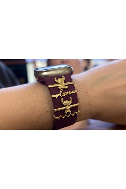 Volenta Akıllı Saat Watch Charm - Stitch Lilo & Angel Silikon Kordon Takı Aks...