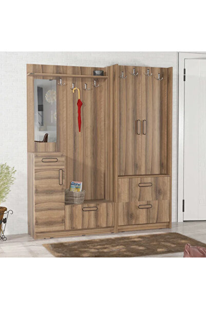 Abre vm_36348 DORE CEVİZ vestiyer portmanto ayakkabılık