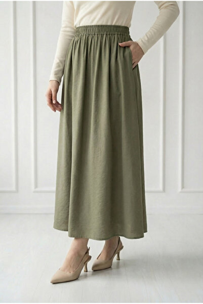 BENAHOLL Φούστα με διπλές τσέπες Buğlem-BY5036.1 Χρώμα Μέντα