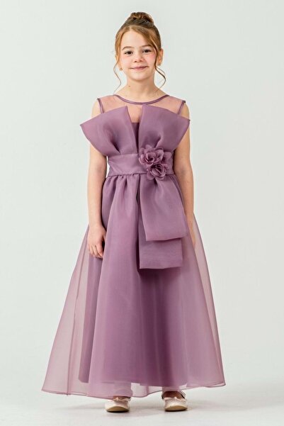 Mnk Baby&Kids Rochie de seară prințesă pentru fete, cu detalii din organza, t...