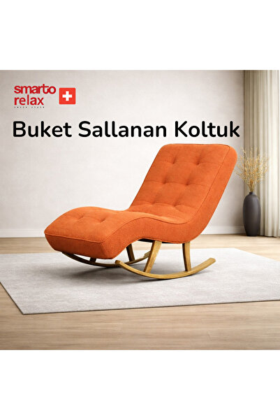 SMARTO Relax Buket Ergonomik Dinlenme Koltuğu – Leke Tutmaz Kumaş, Modern Dek...