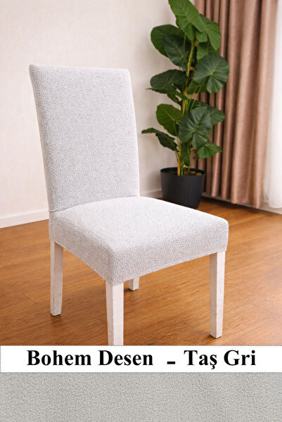 StarMall SANDALYE KILIFI ÖRTÜSÜ düz klasik model sandalye kılıfı bohem desen ...