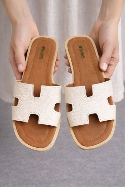 NOVİNS Жіночі кремові повсякденні літні капці