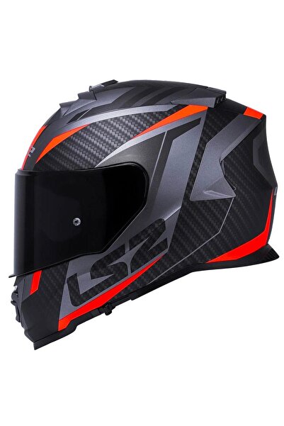 LS2 Storm 2 Racer Full Face Motosiklet Kaskı Siyah Vizörlü