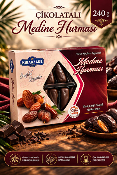 kibarzade kestane şekeri Çikolata Kaplamalı Medine Hurması ( 280 gr )