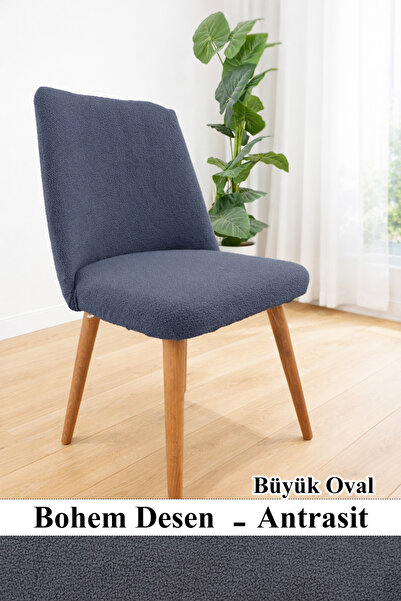 upmall Sandalye Kılıfı-Büyük Oval Likral Kum desen Chair Cover Yıkanabilir La...