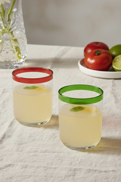 Rakle Pomodoro Set of 4 Water Glasses 350 Cc