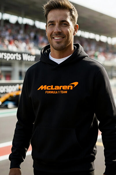 BJACKS Motorsports Wear هودي ماكلارين فورمولا 1 – سترة رياضية بقلنسوة كبيرة ا...