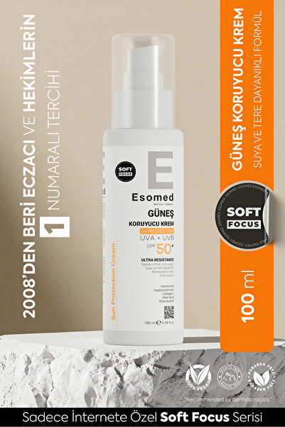 Esomed SPF50+ Güneş Kremi Tüm Ciltler İçin Leke Bırakmayan Yüz Vücut Güneş Kr...